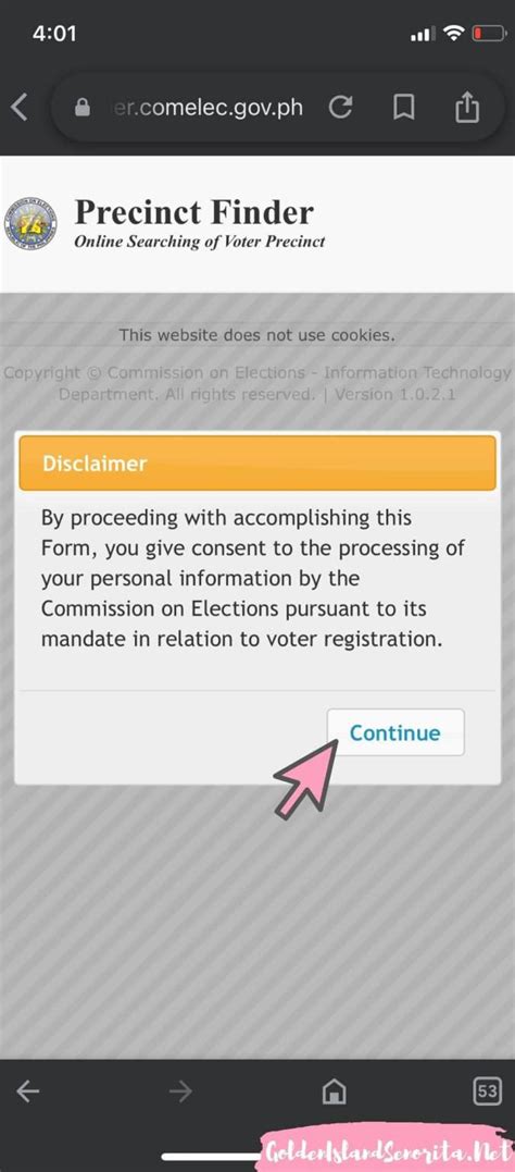 voterverifier.comelec.gov.ph precinct finder|Step.